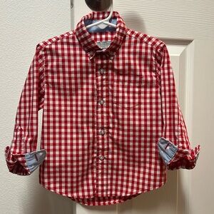 Boys Button Down Long Sleeve Christmas Shirt